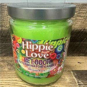 Pet Odor Exterminator Candle 13oz Jar - Hippie Love Scent - New- Smells Amazing!